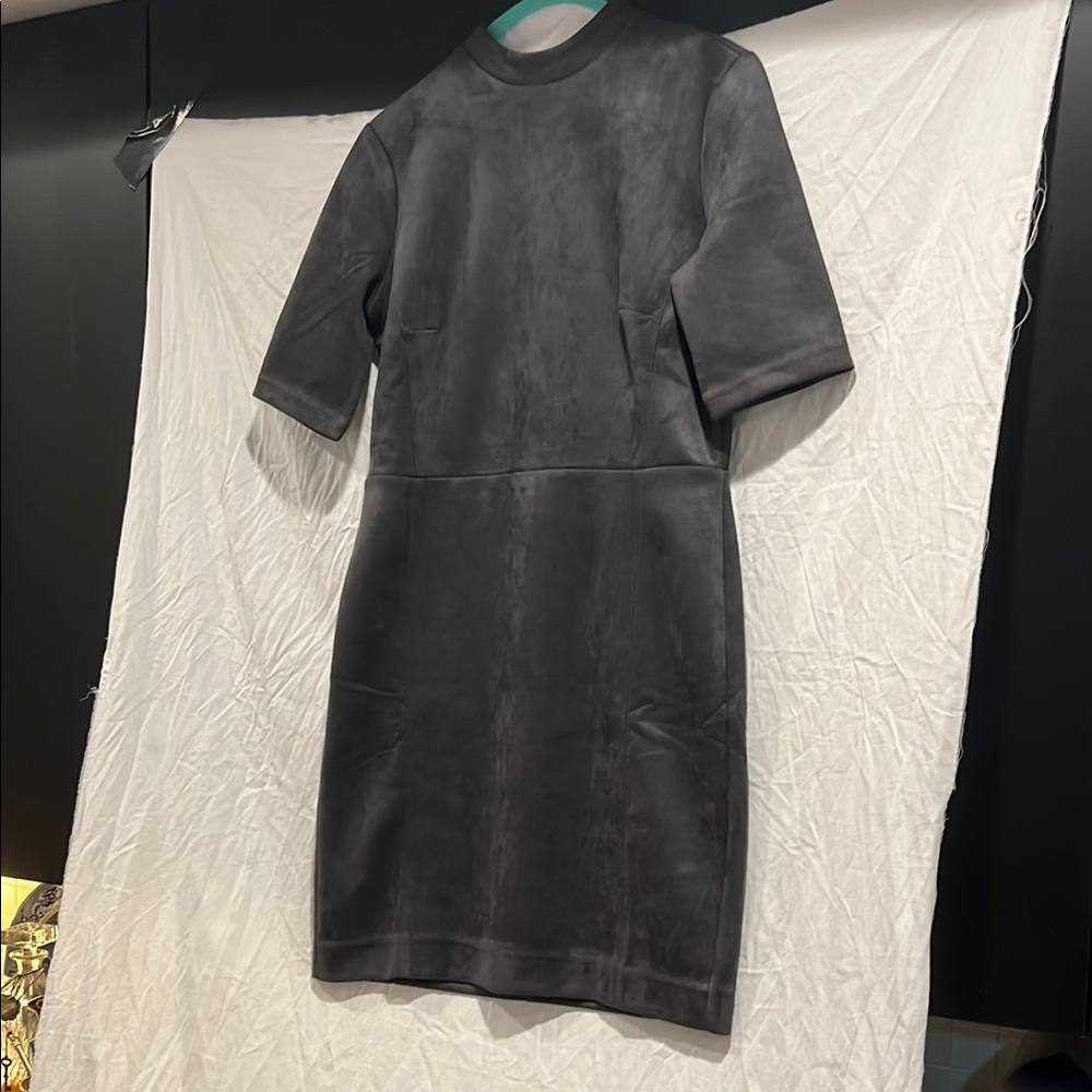 Ann Taylor Gray Sheath Dress Short Sleeve Work
